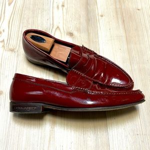 Dsquared Maroon Patent Leather Loafers